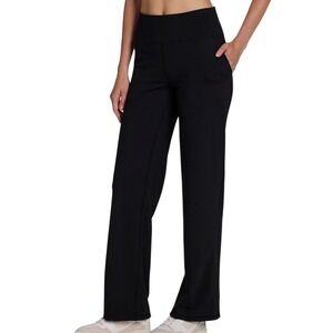 RBX Cold Gear Women $68 Black Bootcut Pants High Waist Thermal Fleece Lined SM